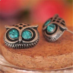 Owl Designed earrings -Blue