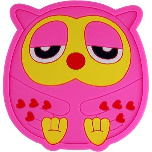Silicone Coasters - Pink Owl