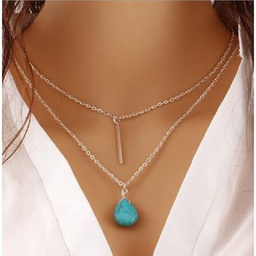 Bohemia turquoise double stranded chain 