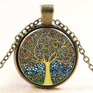 Vintage Tree of Life pendant necklace 