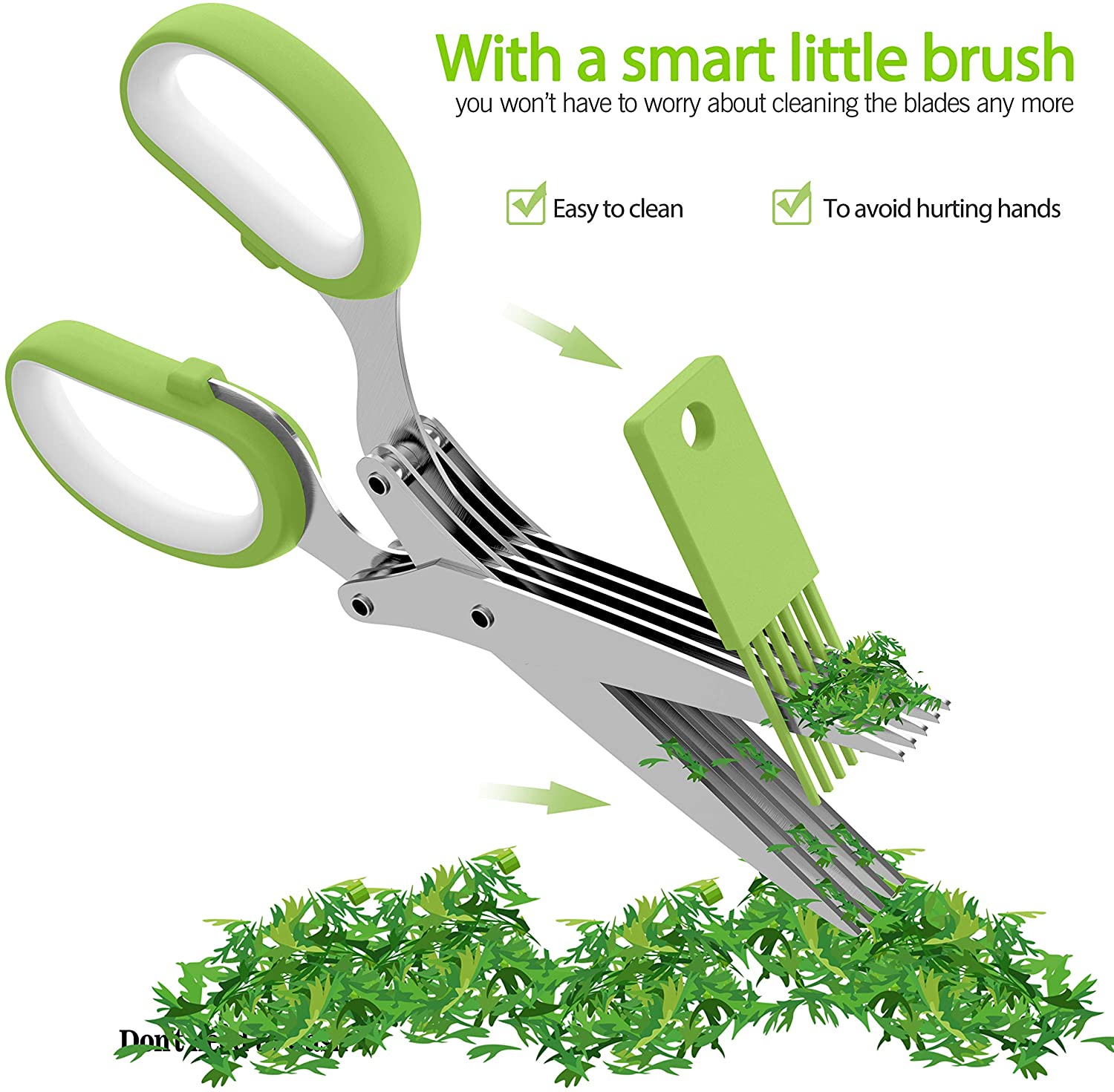 1pc 5 Blade Kitchen Herb Scissors - Ideal For Chopping Basil, Chives,  Cilantro And More - Easy To Use And Durable