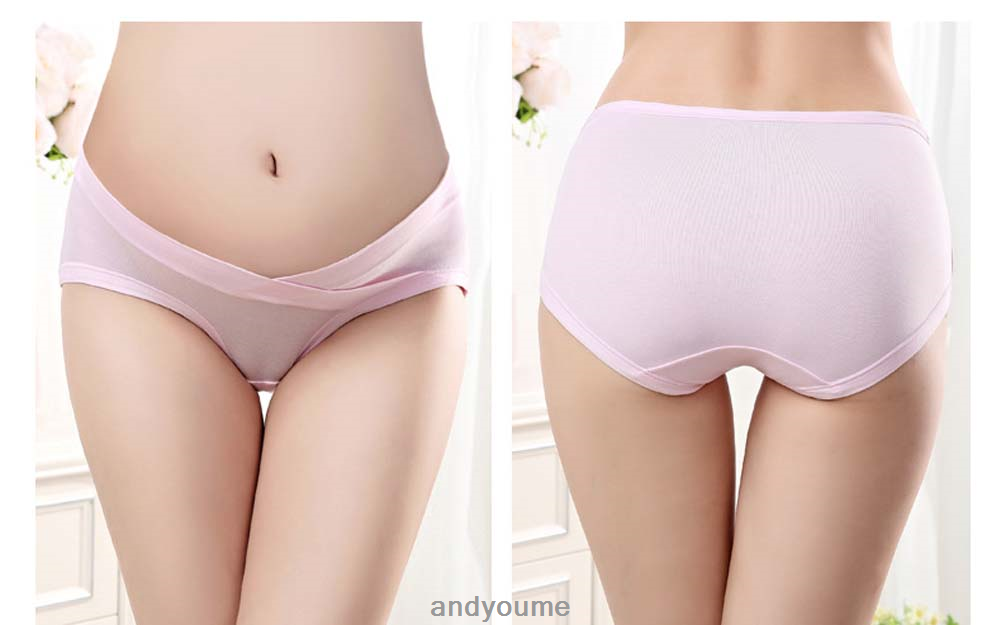 Women Underwear Brief Maternity Knickers Low Waist V Shaped Cotton